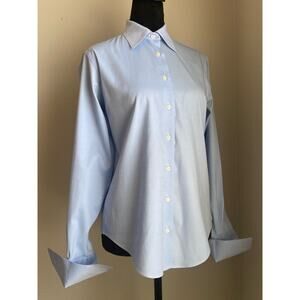Brooks Brothers Light Blue Semi-Fitted Non-Iron Stretch Shirt in Size 2